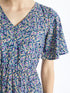 LC Waikiki V Neck Flower Short Sleeve Women's Dress